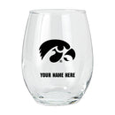 15oz Personalized Stemless Glass | Iowa Hawkeyes