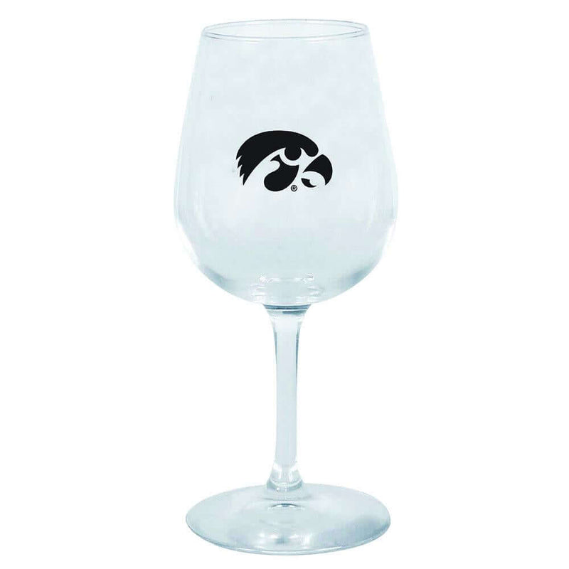 12.75oz PDot Wine Glass | Iowa University COL, Holiday_category_All, IOW, Iowa Hawkeyes, OldProduct 888966686823 $13
