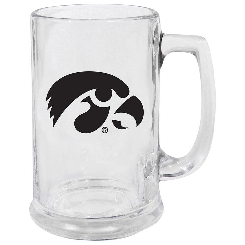 15oz Decal Glass Stein IA COL, IOW, Iowa Hawkeyes, OldProduct 888966751934 $13