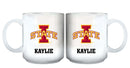 11oz White Personalized Ceramic Mug - Iowa State COL, CurrentProduct, Custom Drinkware, Drinkware_category_All, Gift Ideas, Iowa State Cyclones, IWS, Personalization, Personalized_Personalized 194207464977 $20.11