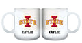 11oz White Personalized Ceramic Mug - Iowa State COL, CurrentProduct, Custom Drinkware, Drinkware_category_All, Gift Ideas, Iowa State Cyclones, IWS, Personalization, Personalized_Personalized 194207464977 $20.11