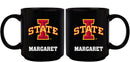 11oz Black Personalized Ceramic Mug - Iowa State COL, CurrentProduct, Custom Drinkware, Drinkware_category_All, Gift Ideas, Iowa State Cyclones, IWS, Personalization, Personalized_Personalized 194207388976 $20.11