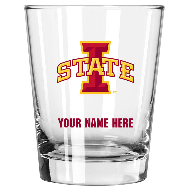 15oz Personalized Stemless Glass | Iowa State Cyclones