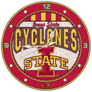 12 Inch Art Glass Clock | Iowa State University COL, CurrentProduct, Home & Office_category_All, Iowa State Cyclones, IWS 687746445533 $38.49
