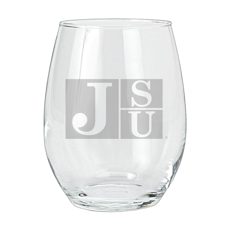 15oz Etched Stemless Tumbler | Jackson State Tigers COL, CurrentProduct, Drinkware_category_All, Jackson State Tigers, JKS  $12.49