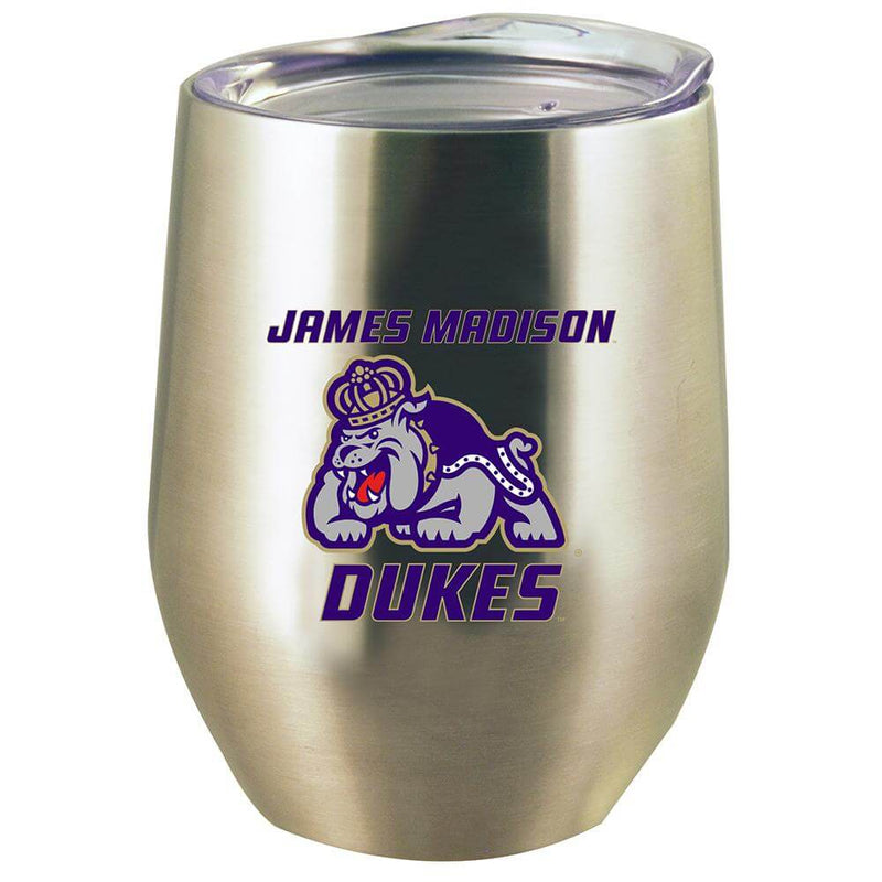 12oz Stainless Steel Stemless Tumbler w/Lid | James Madison University COL, CurrentProduct, Drinkware_category_All, James Madison Dukes, JMU 888966599192 $21.99