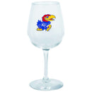 12.75oz Decal Wine Glass | Kansas Jayhawks COL, Holiday_category_All, KAN, Kansas Jayhawks, OldProduct 888966687646 $12