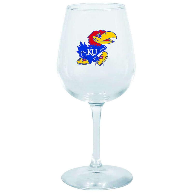 12.75oz Decal Wine Glass | Kansas Jayhawks COL, Holiday_category_All, KAN, Kansas Jayhawks, OldProduct 888966687646 $12