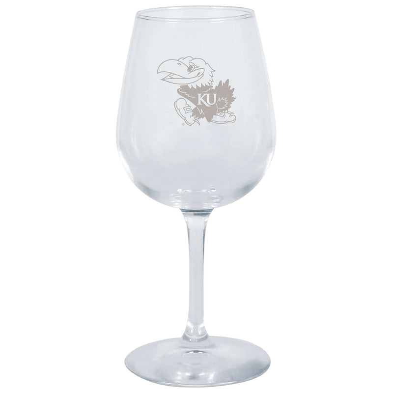 12.75oz Stemmed Wine Glass | Kansas Jayhawks COL, CurrentProduct, Drinkware_category_All, KAN, Kansas Jayhawks  $13.99