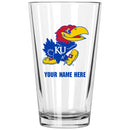 17oz Personalized Pint Glass | Kansas Jayhawks