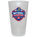 17oz Frosted Mixing Glass | Kansas Jayhawks Men's Basketball National Champions 2022