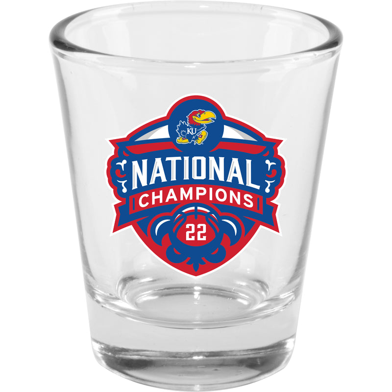 2oz Collector Glass | Kansas Jayhawks Men's Basketball National Champions 2022