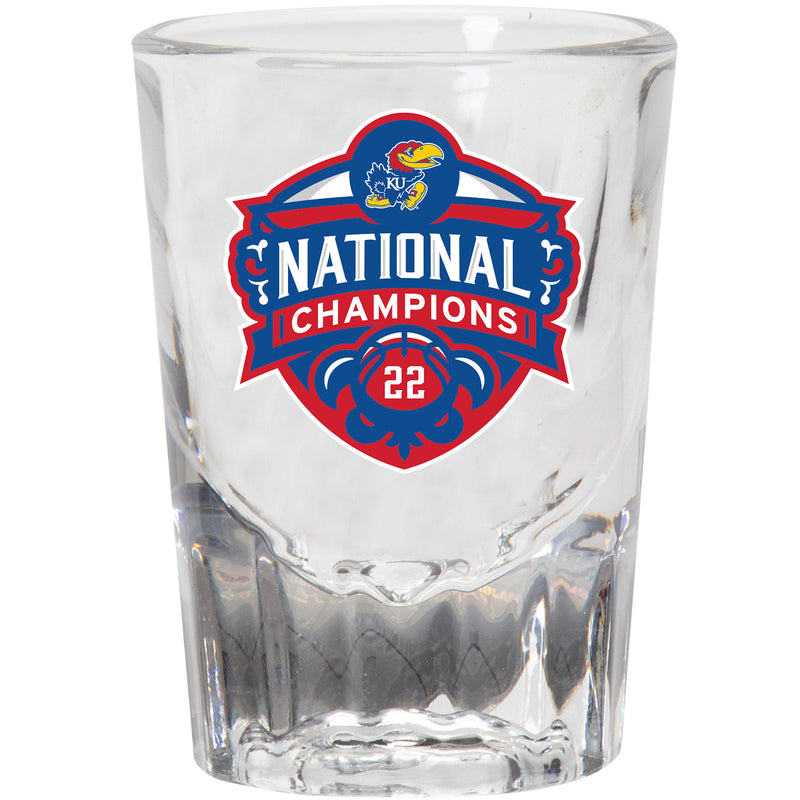 2oz Fluted Collector Glass | Kansas Jayhawks Men's Basketball National Champions 2022