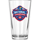 17oz Mixing Glass | Kansas Jayhawks Men's Basketball National Champions 2022