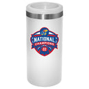 White Stainless Steel Slim Can Holder | Kansas Jayhawks Men's Basketball National Champions 2022