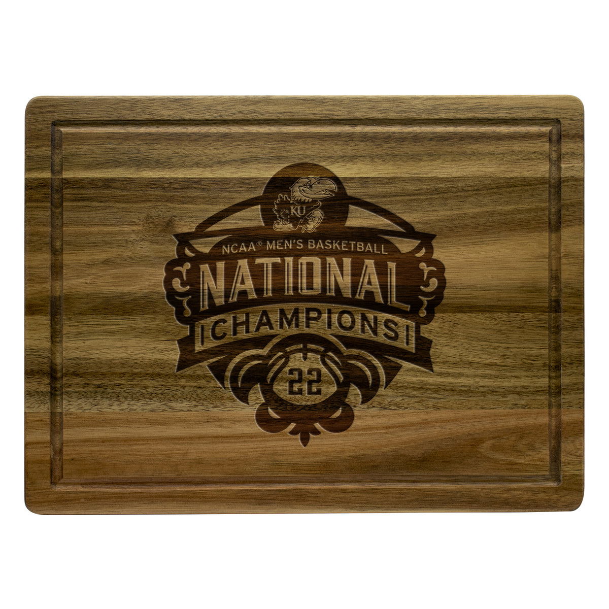 Acacia Cutting and Serving Board | Kansas Jayhawks Men's Basketball National Champions 2022
