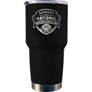 30oz Etched Black Stainless Steel Tumbler | Kansas Jayhawks Men's Basketball National Champions 2022