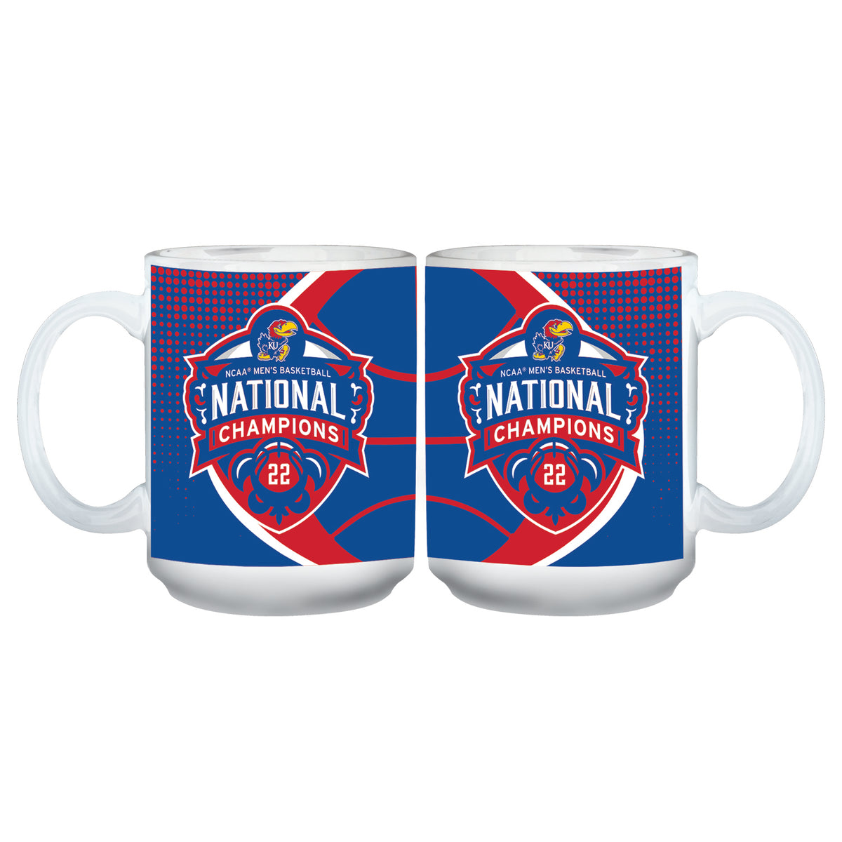 15oz White Sublimated Mug | Kansas Jayhawks Men's Basketball National Champions 2022