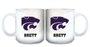 11oz White Personalized Ceramic Mug - Kansas State COL, CurrentProduct, Custom Drinkware, Drinkware_category_All, Gift Ideas, Kansas State Wildcats, KAS, Personalization, Personalized_Personalized 194207464991 $20.11