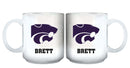 11oz White Personalized Ceramic Mug - Kansas State COL, CurrentProduct, Custom Drinkware, Drinkware_category_All, Gift Ideas, Kansas State Wildcats, KAS, Personalization, Personalized_Personalized 194207464991 $20.11