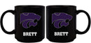 11oz Black Personalized Ceramic Mug - Kansas State COL, CurrentProduct, Custom Drinkware, Drinkware_category_All, Gift Ideas, Kansas State Wildcats, KAS, Personalization, Personalized_Personalized 194207388877 $20.11
