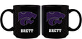 11oz Black Personalized Ceramic Mug - Kansas State COL, CurrentProduct, Custom Drinkware, Drinkware_category_All, Gift Ideas, Kansas State Wildcats, KAS, Personalization, Personalized_Personalized 194207388877 $20.11