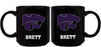 11oz Black Personalized Ceramic Mug - Kansas State COL, CurrentProduct, Custom Drinkware, Drinkware_category_All, Gift Ideas, Kansas State Wildcats, KAS, Personalization, Personalized_Personalized 194207388877 $20.11
