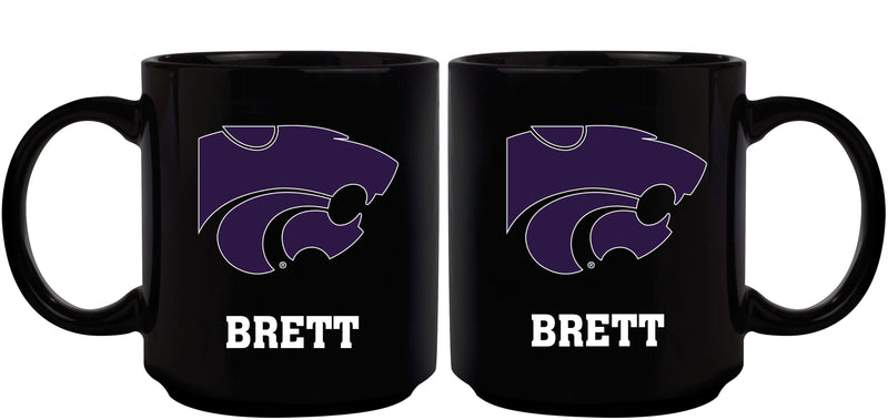 11oz Black Personalized Ceramic Mug - Kansas State COL, CurrentProduct, Custom Drinkware, Drinkware_category_All, Gift Ideas, Kansas State Wildcats, KAS, Personalization, Personalized_Personalized 194207388877 $20.11