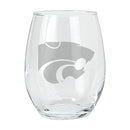 15oz Etched Stemless Tumbler | Kansas State Wildcats COL, CurrentProduct, Drinkware_category_All, Kansas State Wildcats, KAS 194207264881 $12.49