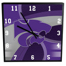 12 Inch Square Carbon Fiber Clock | Kansas State University COL, Kansas State Wildcats, KAS, OldProduct 687746378626 $25