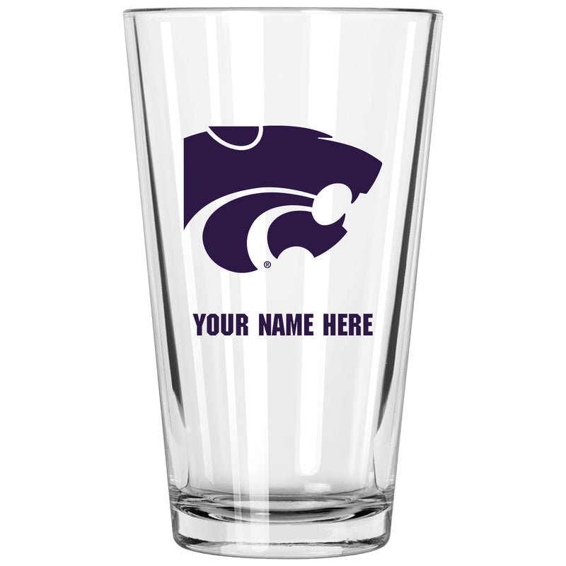 17oz Personalized Pint Glass | Kansas State Wildcats