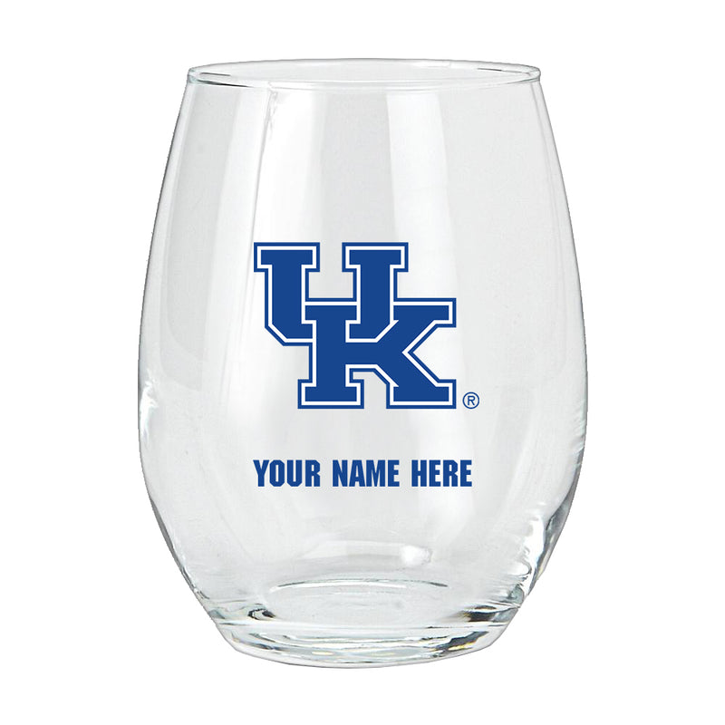 15oz Personalized Stemless Glass | Kentucky Wildcats