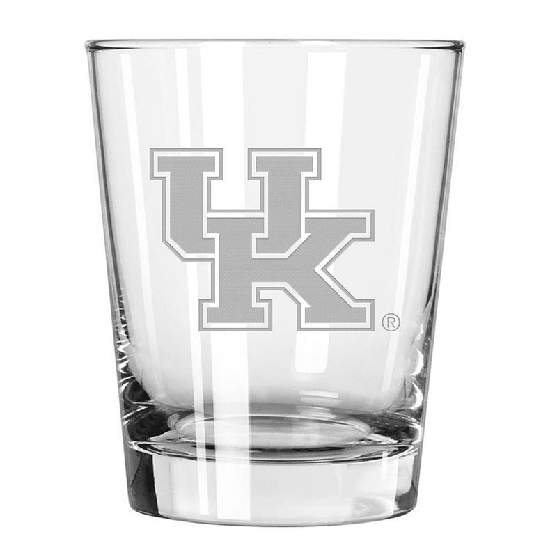 15oz Double Old Fashion Etched Glass | University of Kentucky COL, CurrentProduct, Drinkware_category_All, Kentucky Wildcats, KY 194207263891 $13.49
