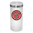 12oz White Slim Can Holder | Louisiana-Lafayette Ragin Cajuns