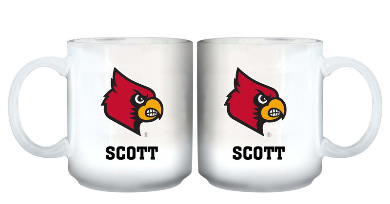 11oz White Personalized Ceramic Mug | Louisville University COL, CurrentProduct, Custom Drinkware, Drinkware_category_All, Gift Ideas, LOU, Louisville Cardinals, Personalization, Personalized_Personalized 194207465011 $20.11