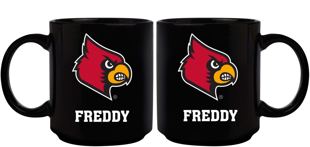 11oz Black Personalized Ceramic Mug | Louisville Cardinals COL, CurrentProduct, Custom Drinkware, Drinkware_category_All, Gift Ideas, LOU, Louisville Cardinals, Personalization, Personalized_Personalized 194207388778 $20.11