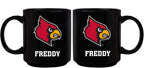 11oz Black Personalized Ceramic Mug | Louisville Cardinals COL, CurrentProduct, Custom Drinkware, Drinkware_category_All, Gift Ideas, LOU, Louisville Cardinals, Personalization, Personalized_Personalized 194207388778 $20.11