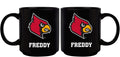 11oz Black Personalized Ceramic Mug | Louisville Cardinals COL, CurrentProduct, Custom Drinkware, Drinkware_category_All, Gift Ideas, LOU, Louisville Cardinals, Personalization, Personalized_Personalized 194207388778 $20.11