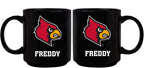 11oz Black Personalized Ceramic Mug | Louisville Cardinals COL, CurrentProduct, Custom Drinkware, Drinkware_category_All, Gift Ideas, LOU, Louisville Cardinals, Personalization, Personalized_Personalized 194207388778 $20.11