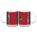 15oz Chevron Design White Mug | Louisville COL, LOU, Louisville Cardinals, OldProduct 687746112961 $12