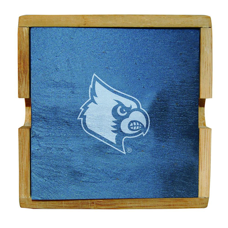 Slate Sq Coaster Set  UNIV OF LOUISVILLE
COL, CurrentProduct, Home&Office_category_All, LOU, Louisville Cardinals
The Memory Company
