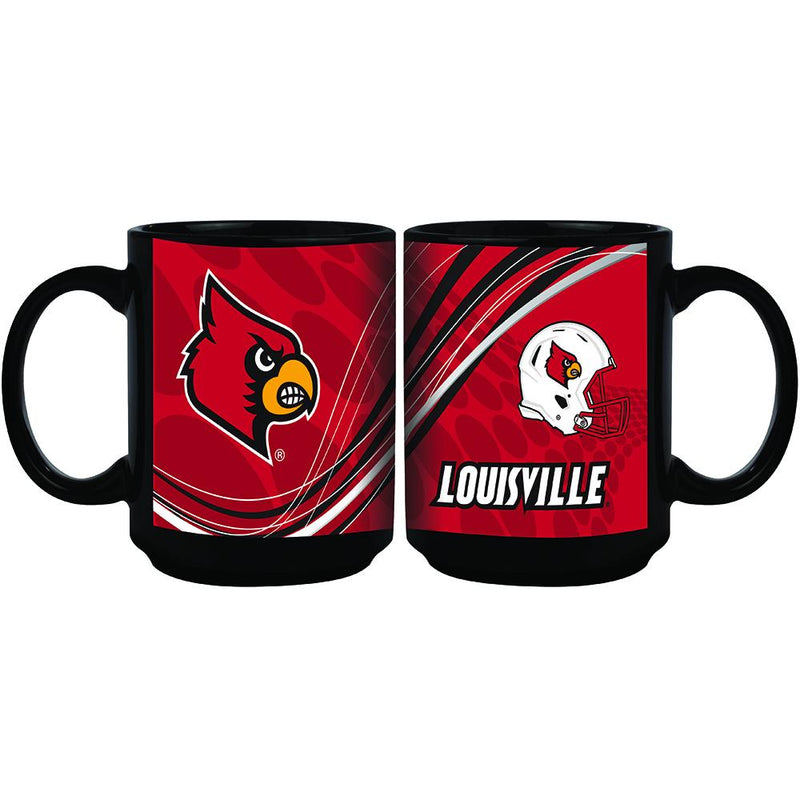 15oz Dynamic Style Mug | Louisville COL, CurrentProduct, Drinkware_category_All, LOU, Louisville Cardinals 888966592384 $12