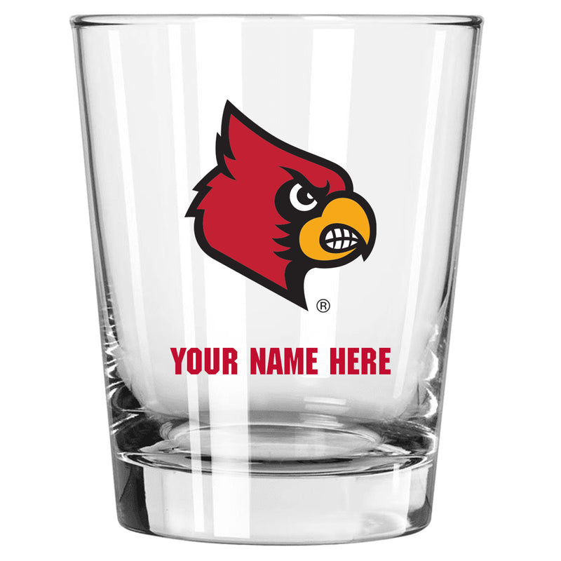 15oz Personalized Stemless Glass | Louisville Cardinals