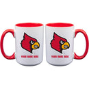 15oz Inner Color Personalized Ceramic Mug | Louisville Cardinals 2790PER, COL, CurrentProduct, Drinkware_category_All, LOU, Louisville Cardinals, Personalized_Personalized  $27.99