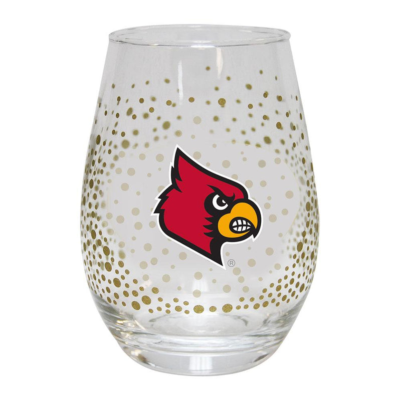 15 oz Glitr Stmless Wn Gls U  LOUISVILLE COL, LOU, Louisville Cardinals, OldProduct 888966958906 $14
