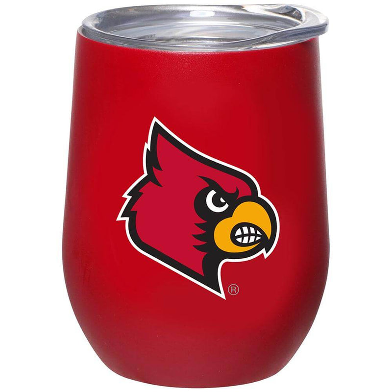 12oz Matte Stainless Steel Stemless Tumbler | Louisville COL, CurrentProduct, Drinkware_category_All, LOU, Louisville Cardinals 888966599987 $32.99