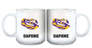 11oz White Personalized Ceramic Mug - LSU COL, CurrentProduct, Custom Drinkware, Drinkware_category_All, Gift Ideas, LSU, LSU Tigers, Personalization, Personalized_Personalized 194207465028 $20.11