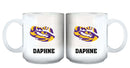 11oz White Personalized Ceramic Mug - LSU COL, CurrentProduct, Custom Drinkware, Drinkware_category_All, Gift Ideas, LSU, LSU Tigers, Personalization, Personalized_Personalized 194207465028 $20.11
