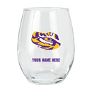 15oz Personalized Stemless Glass | LSU Tigers