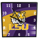 12 Inch Square Carbon Fiber Clock | LSU University COL, LSU, LSU Tigers, OldProduct 687746320229 $25